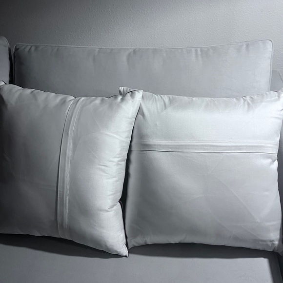 Red Stripped Decorative Throw Pillows Set of 2 - Picture 11 of 11